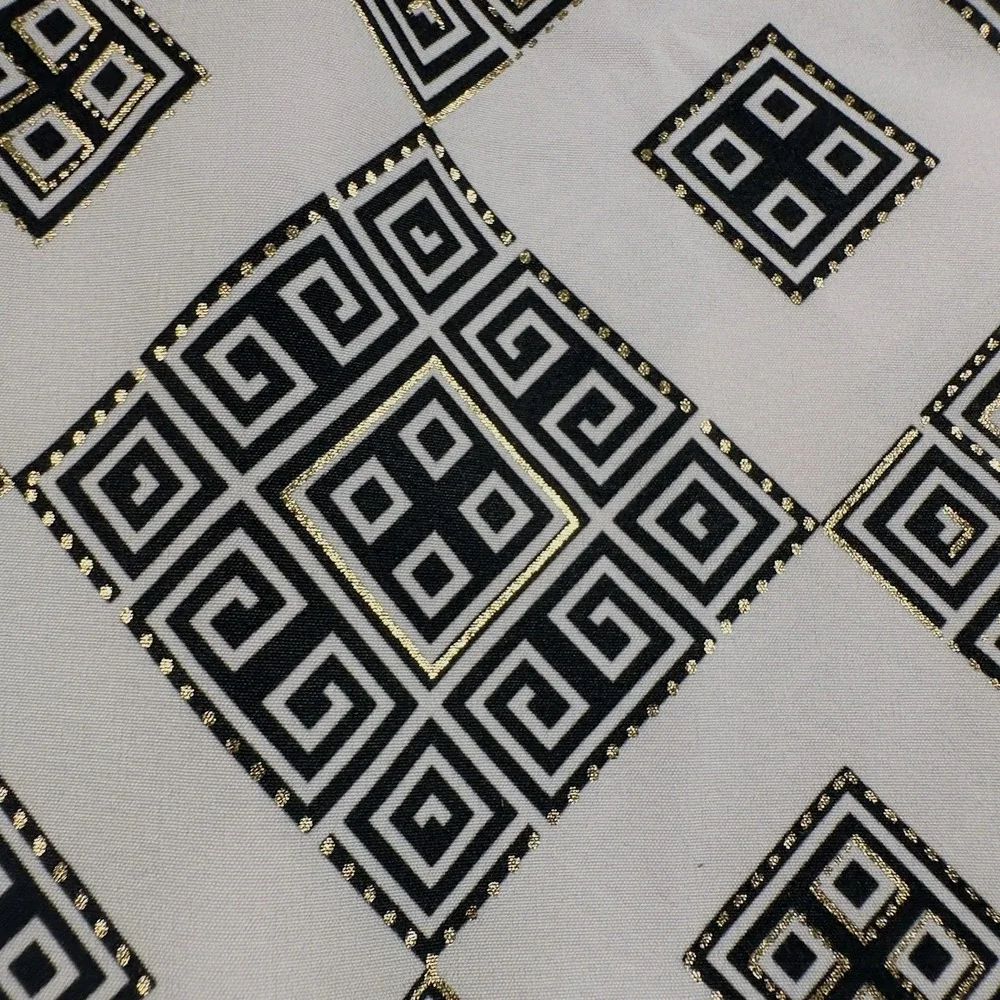 Vassari Shirt Men 3XL Button Up White Geometric Print Long Sleeve 100 Cotton